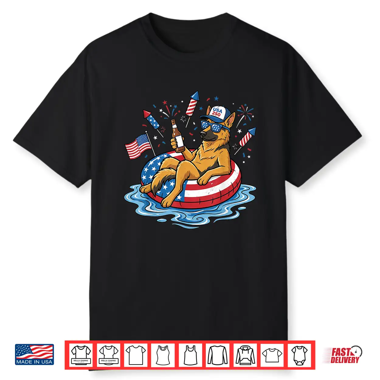 Retro German Shepherd Beer Usa 250Th Anniversary 4Th Of July Shirt Retro German Shepherd Beer Usa 250Th Anniversary 4Th Of July Shirt