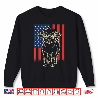 Sheep Lover Farmer Farm Animal 4Th Of July Shirt 2 Sweatshirt Sheep Lover Farmer Farm Animal 4th of July Shirt