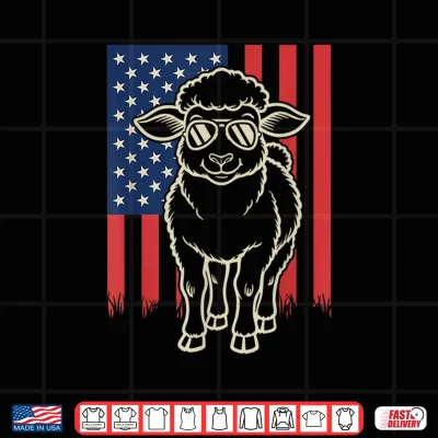 Sheep Lover Farmer Farm Animal 4Th Of July Shirt 4 Design Sheep Lover Farmer Farm Animal 4th of July Shirt