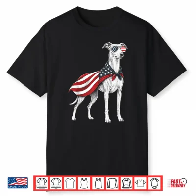 Whippet 4Th Of July Us American Flag Dog Patriotic Shirt