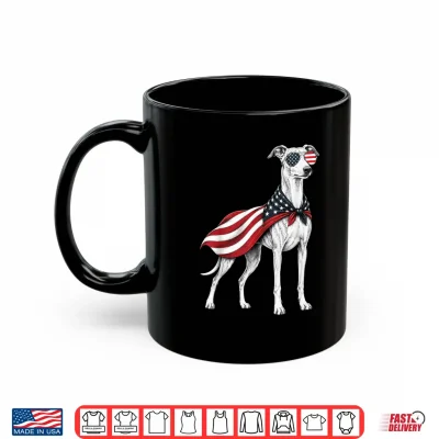 Mug Whippet 4th of July US American Flag Dog Patriotic Shirt