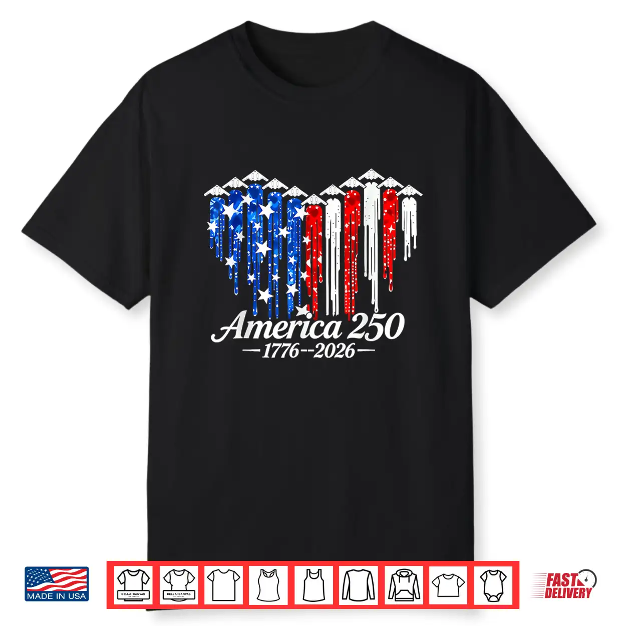 250 Years 1776 2026 B2 Jets Heart Flag Birthday 4Th Of July Shirt 250 Years 1776 2026 B2 Jets Heart Flag Birthday 4Th Of July Shirt