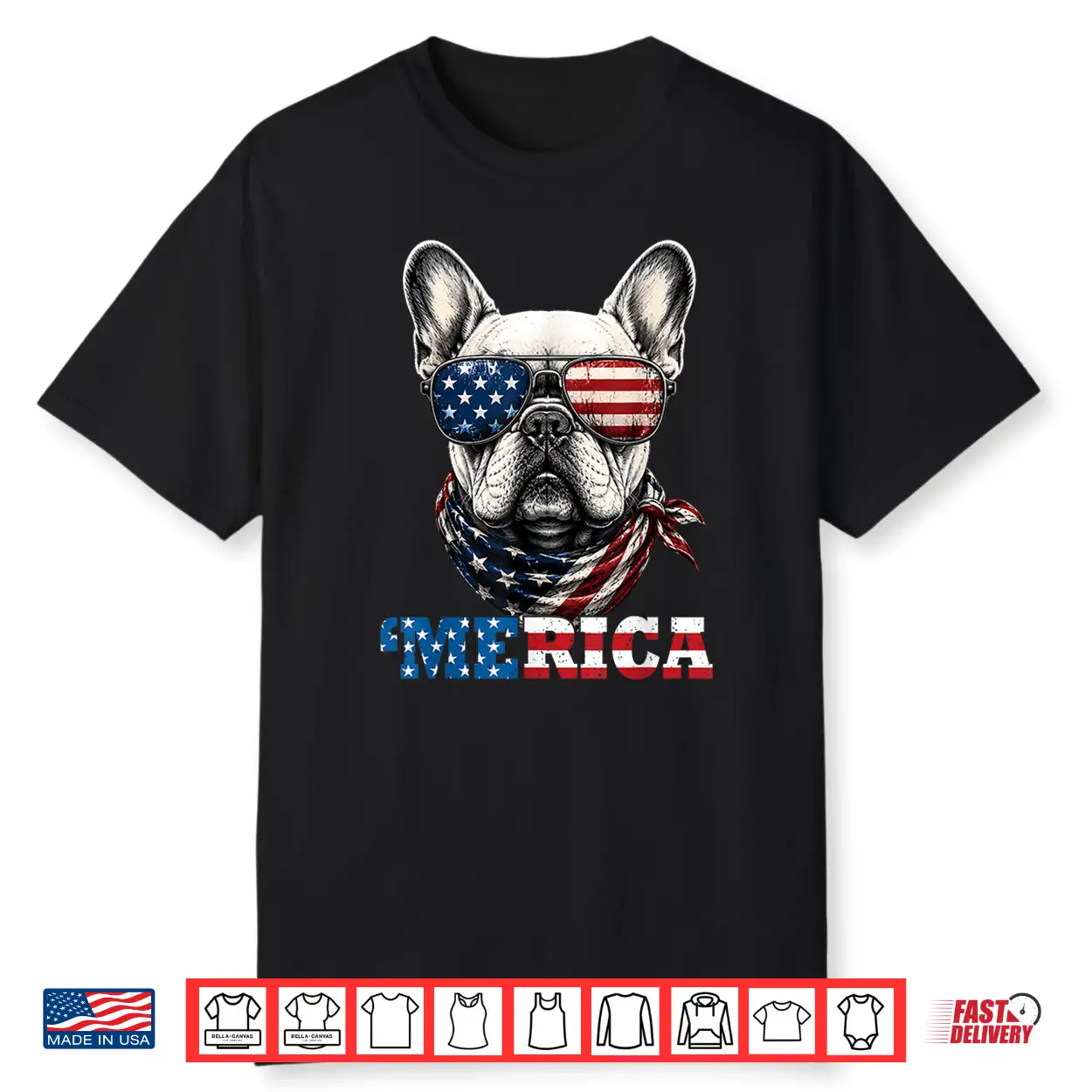 4Th Of July French Bulldog Merica Dog Patriot American Flag Shirt 4Th Of July French Bulldog Merica Dog Patriot American Flag Shirt