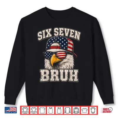 4Th Of July Boys Outfit 67 Six Seven Bruh American Patriotic Shirt 2 Sweatshirt 4th of July Boys Outfit 67 Six Seven Bruh American Patriotic Shirt