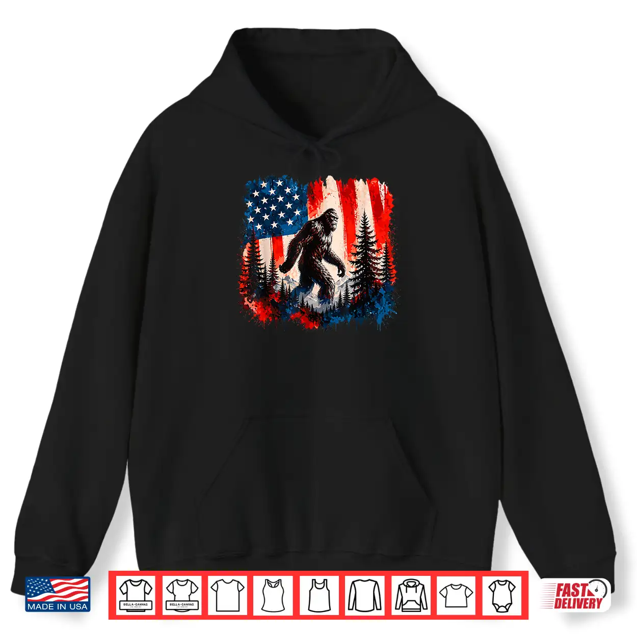 Bigfoot Sasquatch American Flag 4Th Of July Patriotic Men Shirt Bigfoot Sasquatch American Flag 4Th Of July Patriotic Men Shirt
