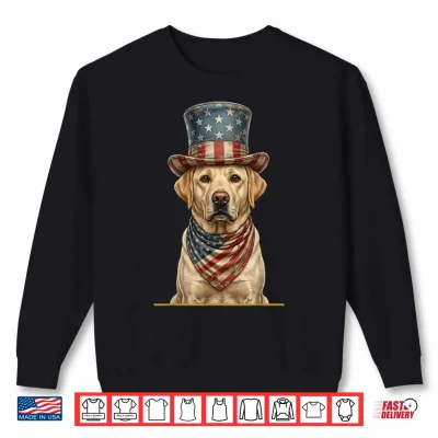 American Flag Patriotic Yellow Lab 4Th Of July Shirt 2 Sweatshirt American Flag Patriotic Yellow Lab 4th of July Shirt