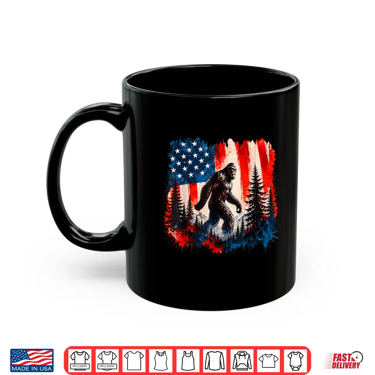 Bigfoot Sasquatch American Flag 4Th Of July Patriotic Men Shirt Bigfoot Sasquatch American Flag 4Th Of July Patriotic Men Shirt