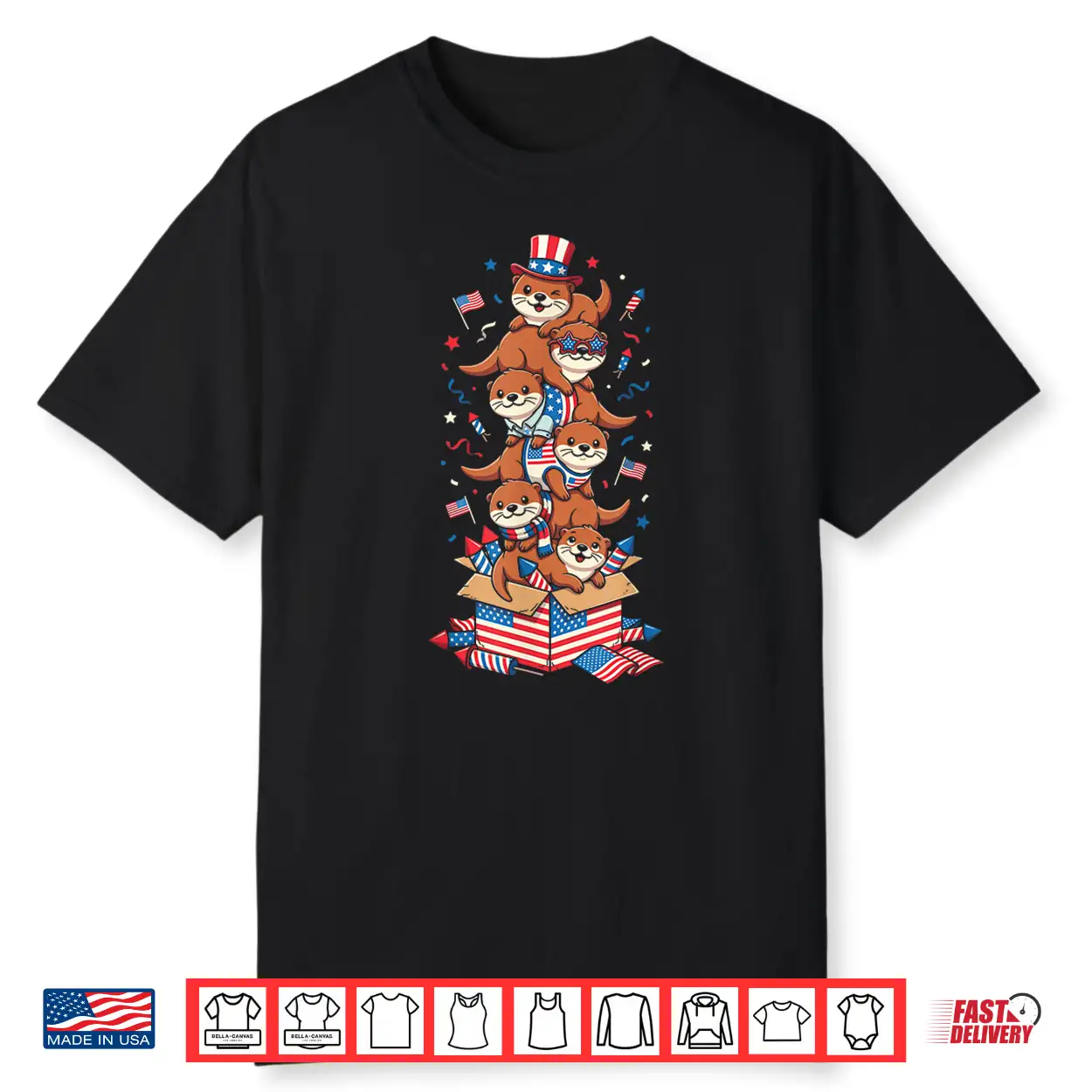 Funny Otter American Usa Flag Memorial Day 4Th Of July Shirt Funny Otter American Usa Flag Memorial Day 4Th Of July Shirt