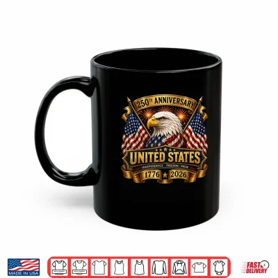 Mug 250th Anniversary Eagle 250 Years Freedom USA 4th of July Shirt