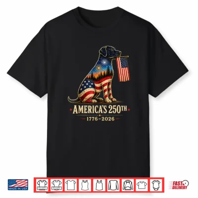 Labrador Retriever America’S 250Th Anniversary 4Th Of July Shirt