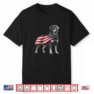 Rottweiler 4Th Of July Us American Flag Rottie Dog Patriotic Shirt