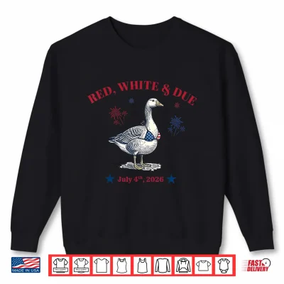 Sweatshirt Red White and Due Silly Goose Summer Pregnant 4th of July Shirt