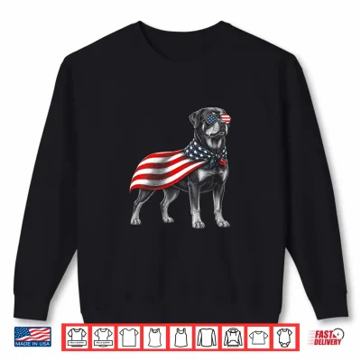 Sweatshirt Rottweiler 4th of July US American Flag Rottie Dog Patriotic Shirt
