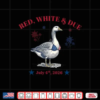 Design Red White and Due Silly Goose Summer Pregnant 4th of July Shirt