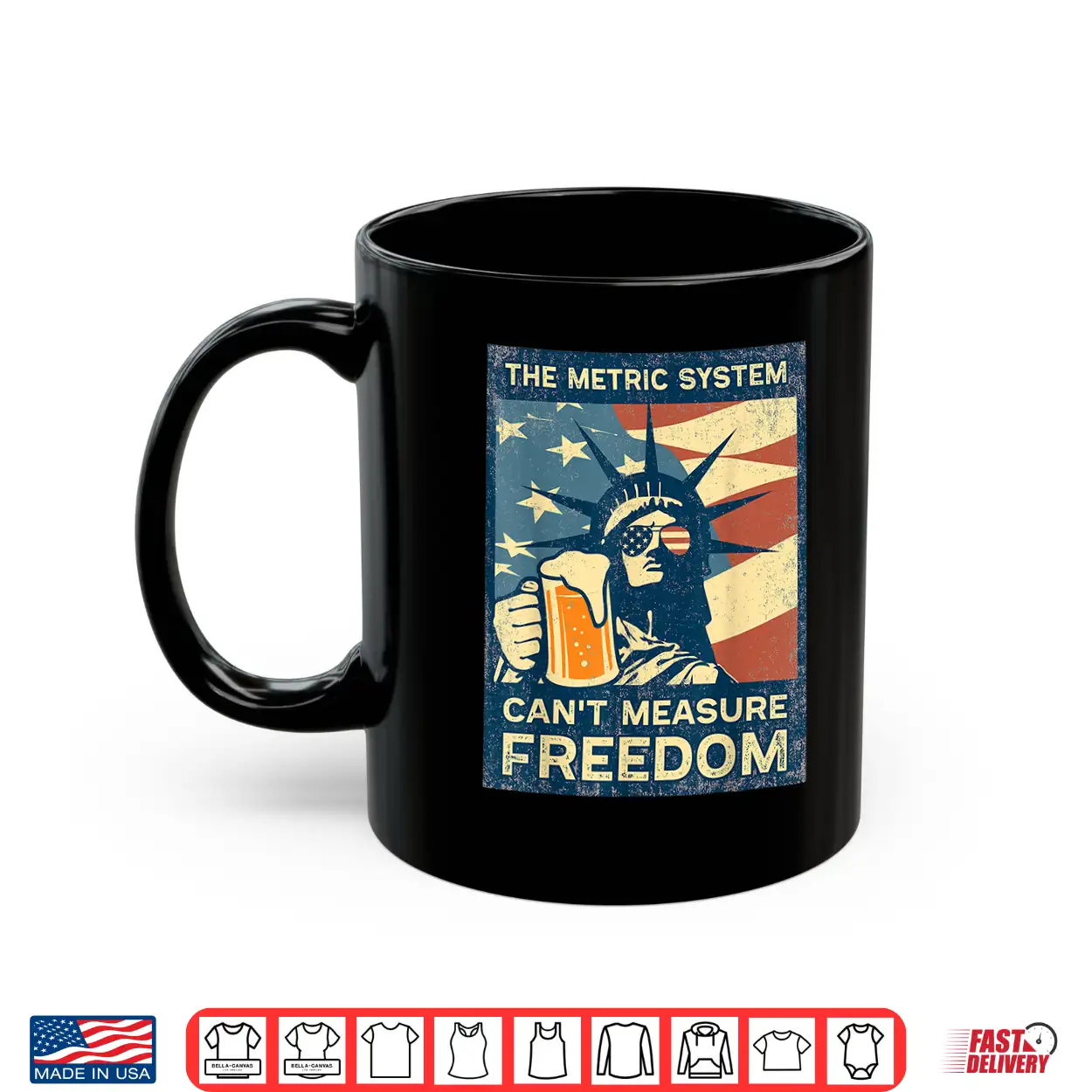 The Metric System Can’T Measure Freedom Lady Liberty & Beer Shirt The Metric System Can’T Measure Freedom Lady Liberty & Beer Shirt