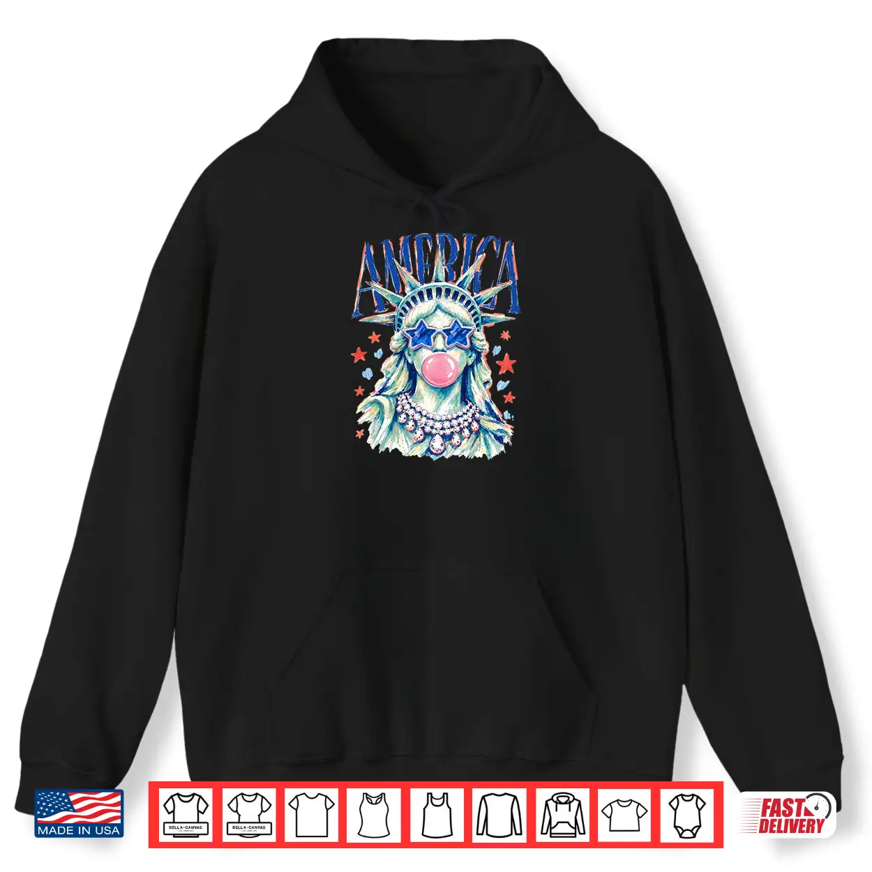 America Statue Of Liberty Blowing Bubble Gum Shirt America Statue Of Liberty Blowing Bubble Gum Shirt