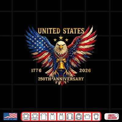 Design 250th Anniversary Independence Day 1776 2026 Patriotic Eagle Shirt