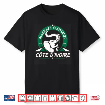 Ivory Coast Pride Cote D’Ivoire Heritage Elephant Flag Shirt