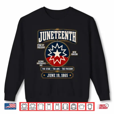 Sweatshirt Juneteenth Flag Red White Blue Meaning Black Freedom Day Men Shirt