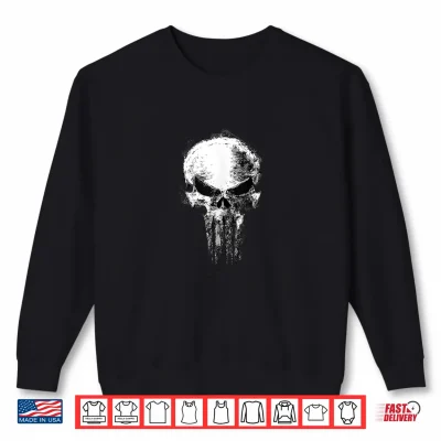 Sweatshirt Marvel The Punisher One Last Kill Distressed Skull Shirt