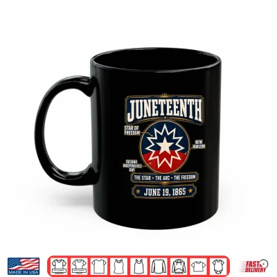 Mug Juneteenth Flag Red White Blue Meaning Black Freedom Day Men Shirt