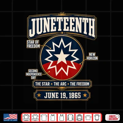 Design Juneteenth Flag Red White Blue Meaning Black Freedom Day Men Shirt