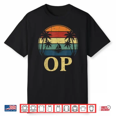 Op Ocean Vintage Pacific Ocean Beach Sun Palm Trees Retro Shirt