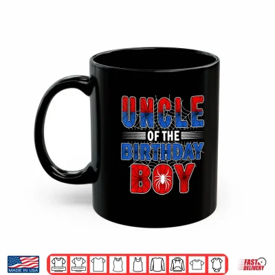 Mug Uncle of The Birthday Boy Spider Web Birthday Party Shirt