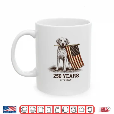 Mug Vintage Labrador Patriotic Lab Dog 250 Years 1776 2026 Shirt