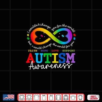Design Autism Awareness Infinity Symbol Accept Understand Love Shirt