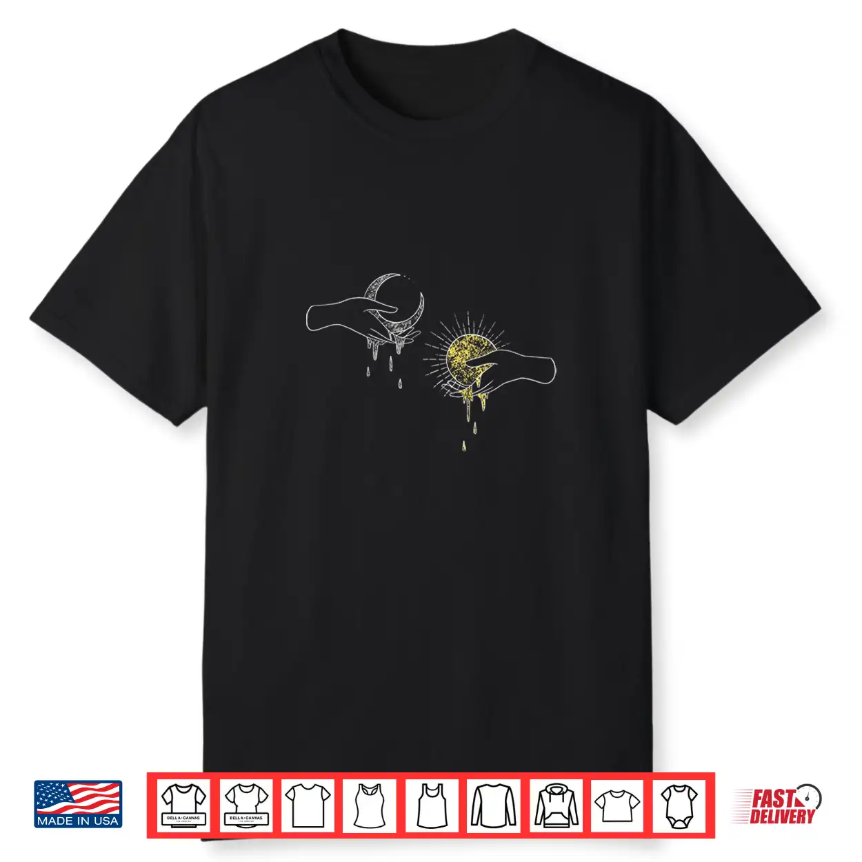 Hands Holding The Sun And Moon Celestial Shirt Hands Holding The Sun And Moon Celestial Shirt