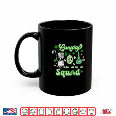 Mug Groovy Lung Therapist Squad Respiratory Therapy St Patricks Shirt