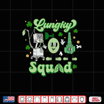 Design Groovy Lung Therapist Squad Respiratory Therapy St Patricks Shirt