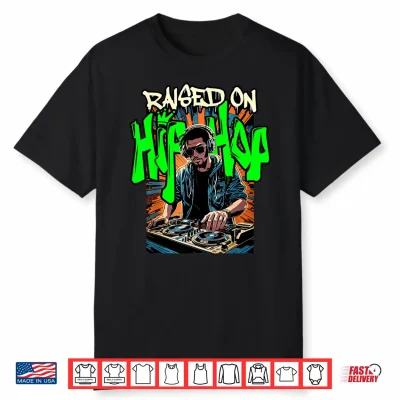 Hip Hop Dj 50Th Anniversary Celebration Raised On Graphic Shirt