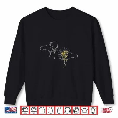 Hands Holding The Sun And Moon Celestial Shirt 2 Sweatshirt Hands holding the Sun and Moon celestial Shirt
