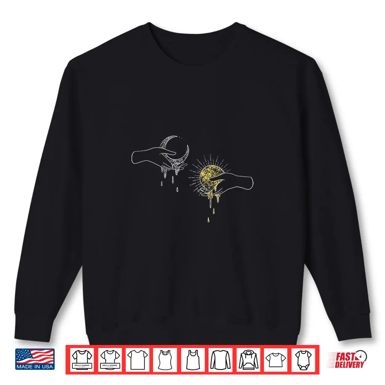 Hands Holding The Sun And Moon Celestial Shirt Hands Holding The Sun And Moon Celestial Shirt