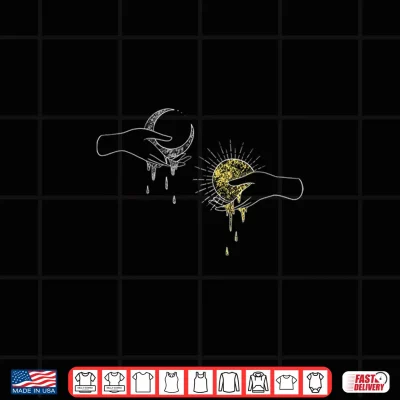 Hands Holding The Sun And Moon Celestial Shirt 4 Design Hands holding the Sun and Moon celestial Shirt