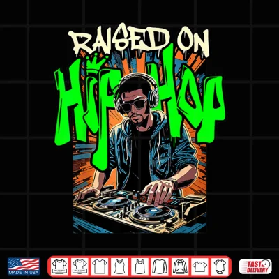 Design Hip Hop DJ 50th Anniversary Celebration RAISED ON Graphic Shirt