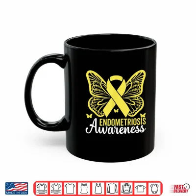 Mug In March We Wear Yellow Endometriosis Awareness Month Shirt
