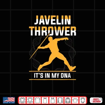 Design Javelin Thrower Its In My DNA Javelin Throw Funny Apparel Shirt