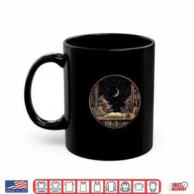 Moon Book Bookshelf Library Coffee Cup Star Stars Pattern Shirt 3 Mug Moon Book Bookshelf Library Coffee Cup Star Stars Pattern Shirt
