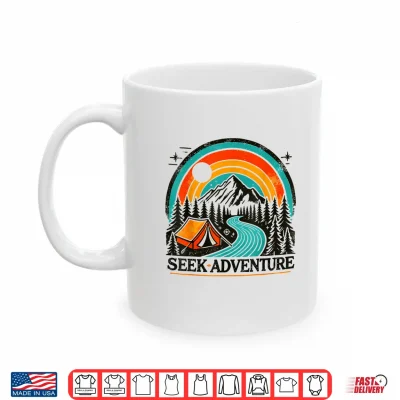 Mug Seek Adventure Graphic Explore the Outdoors Camping Fun Shirt