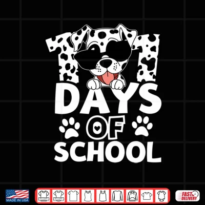 Design 101 Days Of School Funny Dog Sunglasses 100th Day Of School Shirt