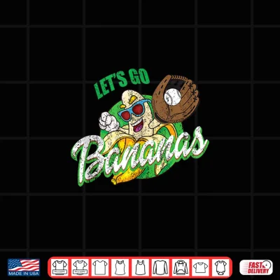 Design Banana Kids Men Women Gifts Lets Go Bananas Boys Girls Shirt