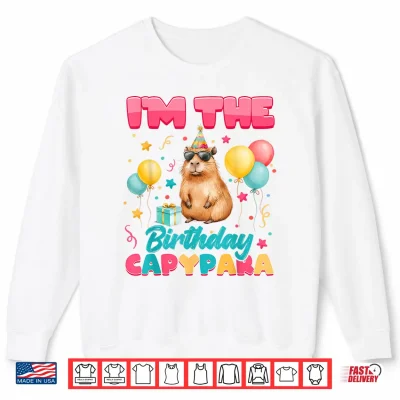 Sweatshirt Im The Birthday Capybara Group Family Matching Party Shirt