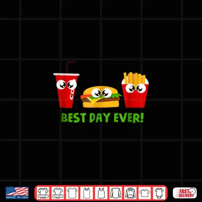Design Funny Hamburger Tshirt Fry Day French Fries