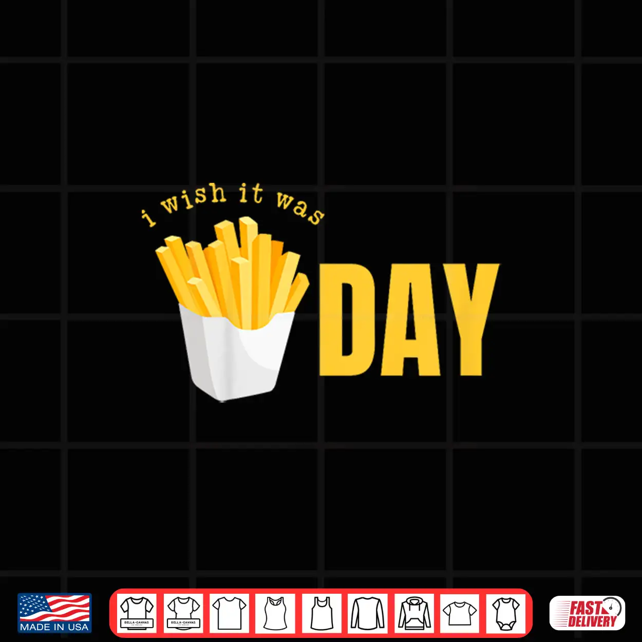 Kids French Fries Lover I Wish It Was Friday Kid Food Pun Fry Day Shirt Kids French Fries Lover I Wish It Was Friday Kid Food Pun Fry Day Shirt