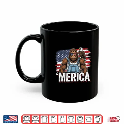 Mug America Bigfoot Patriotic USA Eagle Sasquatch Shirt