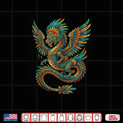 Aztec Mayan Feathered Serpent Dragon Mexican Mythology Shirt 4 Design Aztec Mayan Feathered Serpent Dragon Mexican Mythology Shirt
