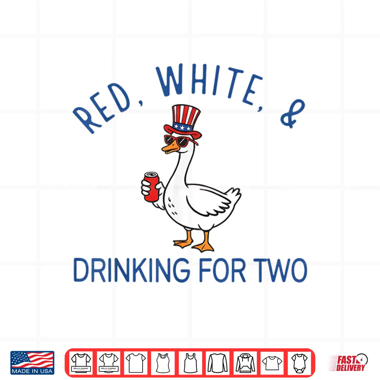 Red White & Drinking For Two Pregnancy Goose Fourth Of July Shirt Red White & Drinking For Two Pregnancy Goose Fourth Of July Shirt
